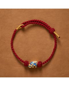 Buddha Stones Elephant Red String Woven Wisdom Bracelet - Red String(Protection ♥ Luck)