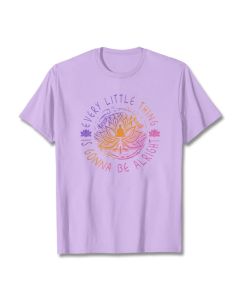 Buddha Stones Every Little Thing Is Gonna Be Alright Tee T-shirt - LightCyan / 2XL