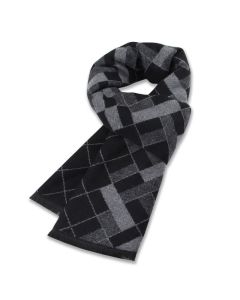Buddha Stones Fall Winter Reversible Plaid Tassel Classic Men's Scarf - DimGray