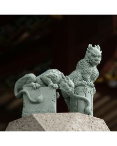 Buddha Stones Feng Shui Standing Sitting Dragon Success Luck Home Decoration - Sitting Dragon 16*16*9cm