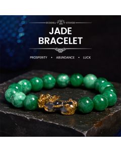 Buddha Stones FengShui PiXiu Jade Protection Bracelet - 14mm*13