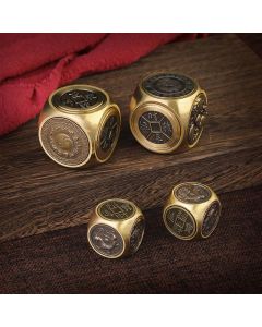 Buddha Stones Four Beasts Feng Shui Yin Yang Bagua Copper Coin Harmony Rotatable Decoration - Yin Yang 4.3*4.3cm