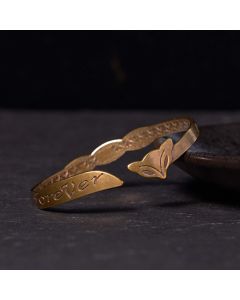 Buddha Stones Fox Head Copper Brass 'Love You Forever' Luck Self Care Bracelet Bangle - Fox Head(Wrist Circumference: 14-17cm)