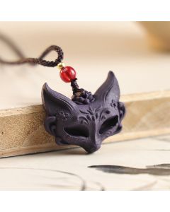 Buddha Stones Fox Mask Butterfly Taotie Peace Buckle Fortune Necklace Pendant - Peace Buckle
