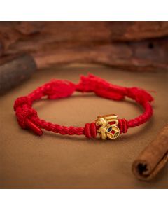 Buddha Stones Fu Character Red String Balance Tibet Adjustable Bracelet - Red(Wrist Circumference: 5.5–6.7 in/14–17 cm)