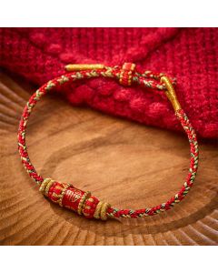 Buddha Stones Fu Character Red String Fortune Bracelet - Fu Character(Happiness ♥ Blessing)