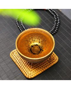 Buddha Stones Gold Spot Pattern Chinese Jianzhan Ceramic Teacup Kung Fu Tea Cup Bowl With Gift Box - Cup 9.3cm*5.5cm