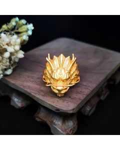 Buddha Stones Golden Dragon Luck Protection Ring - Dragon(Protection♥Success)
