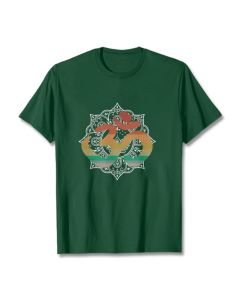 Buddha Stones Gradient-colored Om Sanskrit Mandala Background Pattern Cotton Tee T-shirt - LightGrey / 2XL