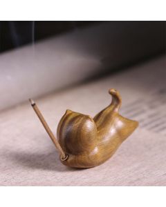 Buddha Stones Green Sandalwood Cute Cat Pattern Soothing Stick Incense Burner Decoration - Green Sandalwood Cat 5.6*3.4*2.3cm