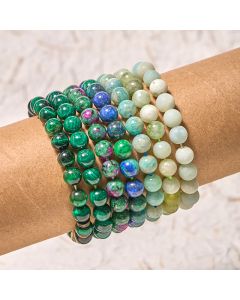 Buddha Stones Love Self Green Series Calm Balance Support Bracelet - Jade(Wrist Circumference: 14-16cm)