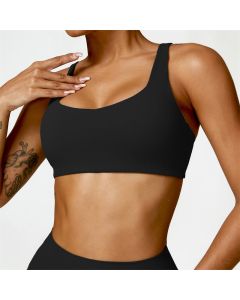 Buddha Stones Gym Sports Yoga Backless Bra Crop Tank Top Shorts - Blue / Top / US4，UK/AU8，EU36 (L)