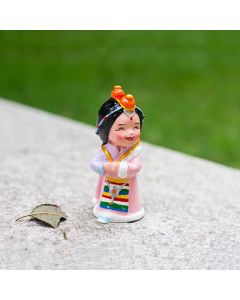 Buddha Stones Hand Painted Tibetan Figures Creative Home Office Car Decoration Ornament - 11cm Tibetan Green Boy