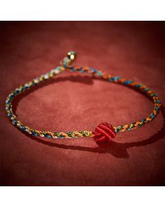 Buddha Stones Hand-Woven Colorful Red String Protection Bracelet - 7.48 in / 19 cm