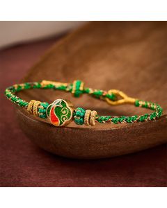 Buddha Stones Hand-Woven String Koi Fish Success Rope Bracelet - Red(Wrist Circumference: 5.51-7.48 in / 14-19cm)