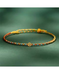 Buddha Stones Hand-Woven Thin Colorful String Protection Bracelet - 5.9–9.0 in (15–23 cm)