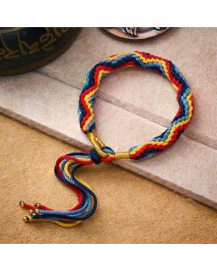 Buddha Stones Hand-Woven Tibetan Multicolor Rope Healing Bracelet - Multicolor(Wrist Circumference: 5.9-7.5 in / 15-19cm)