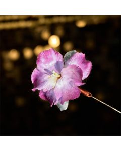 Buddha Stones Handcrafted Silk Art Velvet Flower Iris Flower Brooch - Iris Flower About 7cm