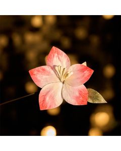 Buddha Stones Handcrafted Silk Art Velvet Flower Red Five-Petal Flower Brooch - Five-Petal Flower About 7cm
