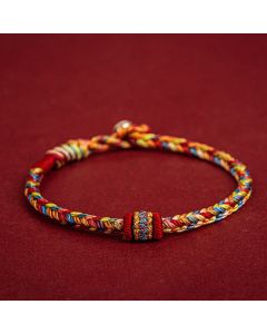 Buddha Stones Handmade Dragon Boat Festival Luck Colorful Rope Child Adult Bracelet - 19cm for Weight Range(90-100 kg)
