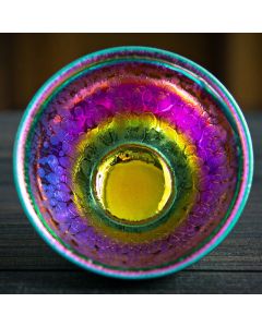 Buddha Stones Handmade Fairy Rainbow Chinese Jianzhan Ceramic Teacup Tenmoku Kung Fu Tea Cup - 9cm*6cm*301-400ml