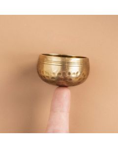 Buddha Stones Handmade Mini Small Singing Bowl for Healing and Meditation Sound Bowl Set 1.57*0.98 IN - 1.57*0.98 IN (4*2.5CM)