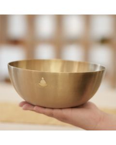 Buddha Stones Handmade Nepal Golden Singing Bowl for Healing and Meditation Sound Bowl Set - 11.81 IN (30 CM)