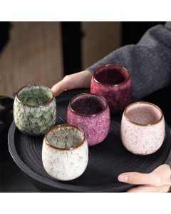 Buddha Stones Handmade Small Chinese Jianzhan Kiln Change Ceramic Teacup Kung Fu Tea Cup 150ml - Gift Box(Box Only) 10*10*10cm