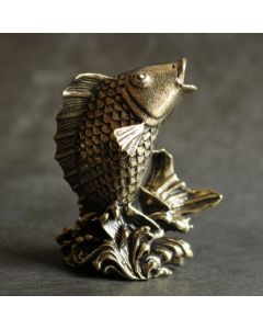 Buddha Stones Handmade Small Koi Fish Copper Wealth Home Decoration - Koi Fish(Luck♥Prosperity)