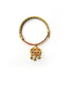Buddha Stones Handmade String Alloy Luck Blessings Adjustable Cats Small Dogs Pet Collar - Silvery / 20-30cm