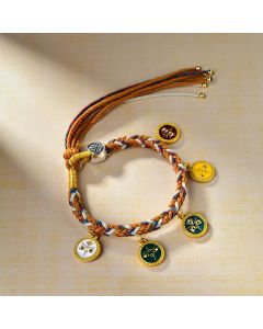 Buddha Stones Handmade Tibetan Multicolored Rope Five God Of Wealth Luck Bracelet - Five God Of Wealth(Wrist Circumference 14-22cm)