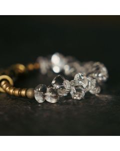 Buddha Stones Irregular White Crystal Copper Clarity Bracelet - White Crystal Copper(Wrist Circumference: 16-16.5cm)