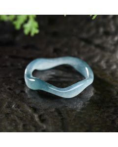 Buddha Stones Jade Luck Irregular Ring - Jade Ripple Ring / US5（16mm）