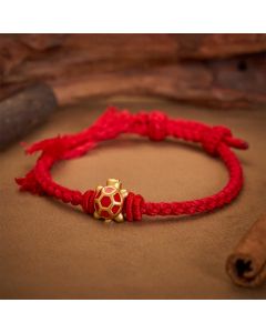 Buddha Stones Longevity Turtle Red String Balance Tibet Adjustable Bracelet - Red(Wrist Circumference: 5.5–6.7 in/14–17 cm)