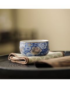 Buddha Stones Lotus Chrysanthemum Plum Blossom Flower Teacup Kung Fu Tea Cup Teapot - Teapot 7.5cm*13cm*140ml