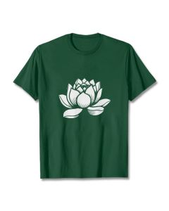 Buddha Stones Lotus Flower Design Tee T-shirt - LightGrey / 2XL
