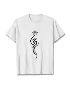 Buddha Stones Lotus Flower Om Design Tee T-shirt - LightGrey / 2XL
