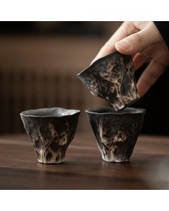 Buddha Stones Lotus Flower Shape Zen Ceramic Teacup Kung Fu Tea Cup 50ml - 6cm*5.1cm*50ml