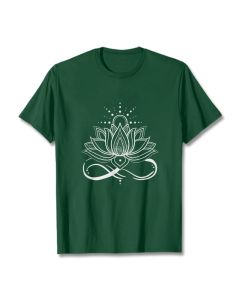 Buddha Stones Lotus Flower Sun Design Tee T-shirt - LightGrey / 2XL