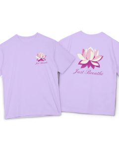 Buddha Stones Lotus Just Breathe Tee T-shirt - White / L