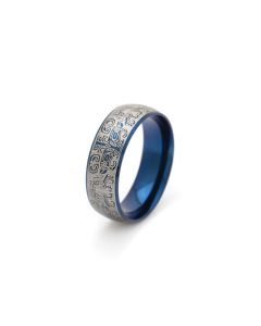 Buddha Stones Lucky Mythological Creature Taotie Wealth Titanium Steel Ring - Silver / US12