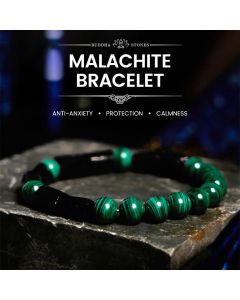 Buddha Stones Malachite Black Tourmaline Purity Bracelet - Malachite Black Tourmaline(Wrist Circumference: 14-16cm)
