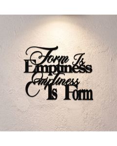 Buddha Stones Metal Form Is Emptiness Zen Quote Iron Metal Meaningful Symbols Wall ArtA - Approx. 25cm x 19.3cm x 0.1cm / 9.84in x 7.60in x 0.04in