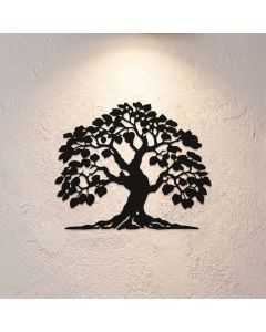 Buddha Stones Metal Tree of Life Unity Silhouette Iron Metal Meaningful Symbols Wall Arts - Approx. 25cm x 20.5cm x 0.1cm / 9.84in x 8.07in x 0.04in
