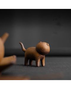 Buddha Stones Mini Standing Cat Feng Shui Frog Toad Tea Pet Ceramic Home Desk Figurine Decoration - Feng Shui Frog Toad 5*4.5*4.5cm