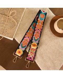 Buddha Stones Multicolor Sunflower Embroidery Adjustable Handbags Crossbody Shoulder Bag Straps - Beige / 75-135*5cm