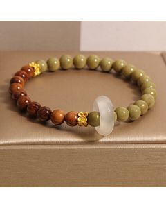 Buddha Stones Natural Alashan Agate Kuka Seed Encourage Bracelet - Alashan Agate Kuka Seed(Wrist Circumference: 15-19cm)