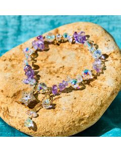 Buddha Stones Natural Amethyst Crystal Star Charm Positive Transformation Bracelet - Amethyst(Wrist Circumference: 15-17cm)