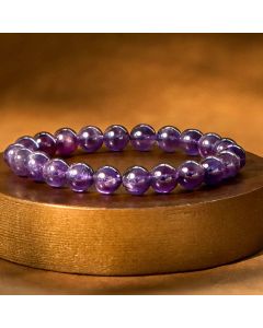 Buddha Stones Natural Amethyst Inner Peace Meditation Bracelet - Amethyst(Wrist Circumference: 14-16cm)