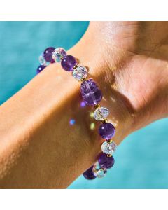 Buddha Stones Natural Amethyst Pixiu Crystal Balance Bracelet - Amethyst(Wrist Circumference:15-16cm)